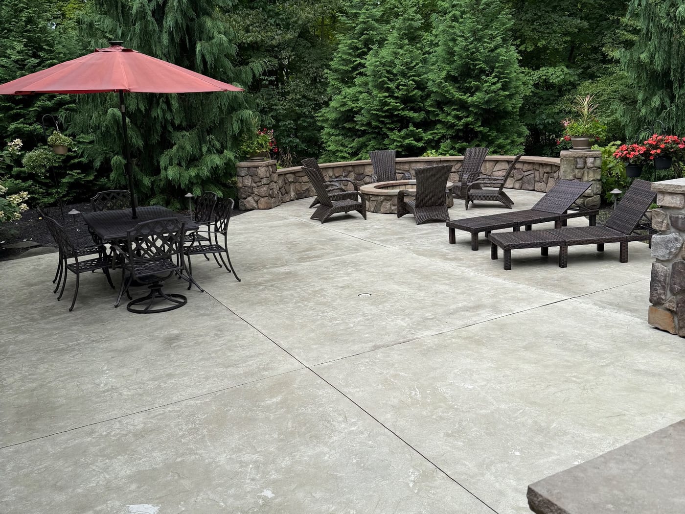 A stamped patio brought back to life by Core Exterior Services, Northeast Ohio