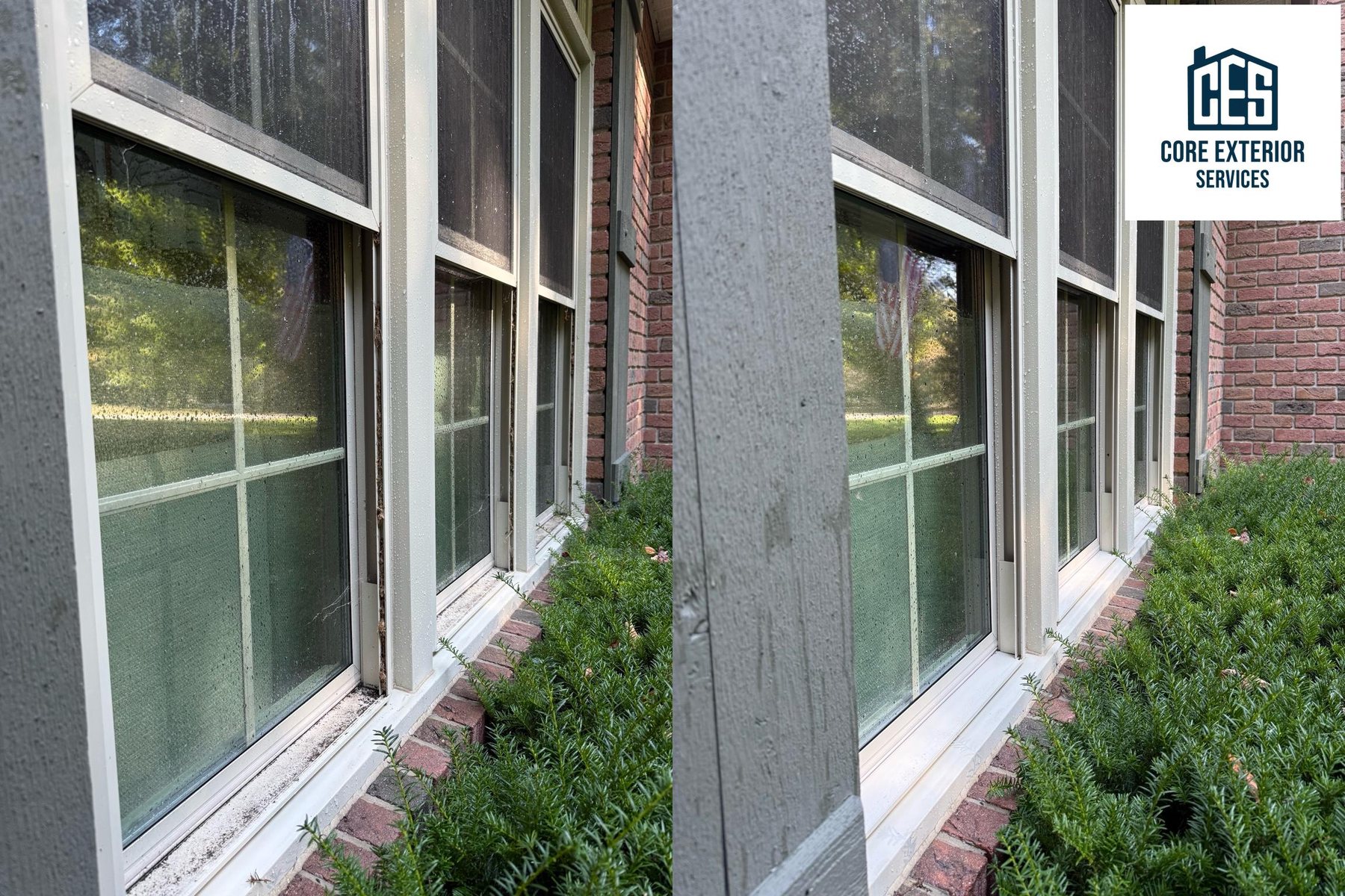 Streak-free window cleaning by Core Exterior Services, Northeast Ohio